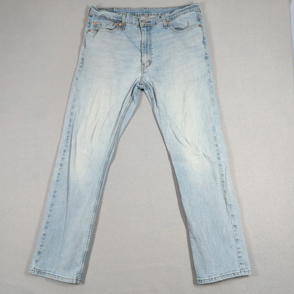 Levi's 513 Jeans‎ Mens 36x32 Light Wash Slim Straight Denim Casual Everyday Wear
